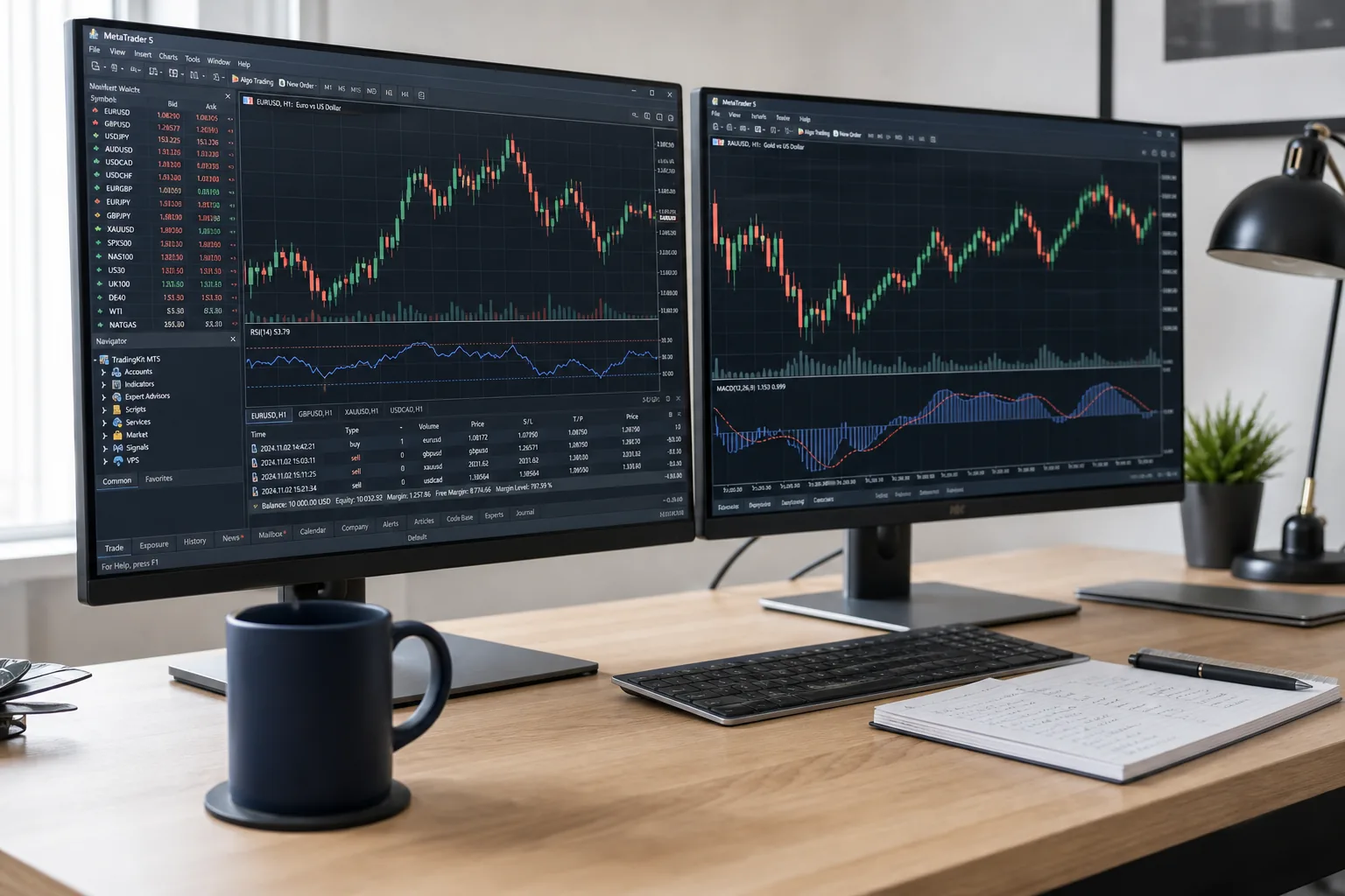 MetaTrader workstation used to build and test TradingKit tools